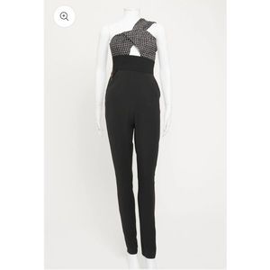 Self Portrait One Shoulder Jumpsuit UK 8/US4